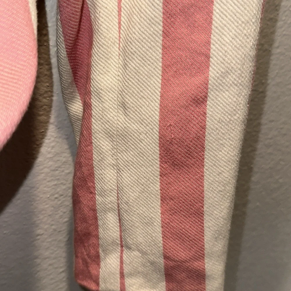 MIGUELINA *Chiara* pink ivory stripe double breasted blazer jacket XS - Picture 7 of 11